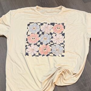 Floral Graphic T-Shirt in Cream